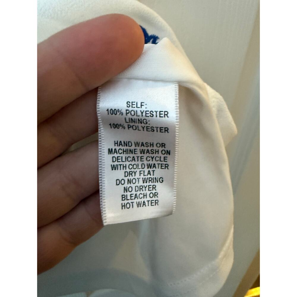 Cute White Lulus Dress with Blue Accent Size XSmall - Picture 6 of 7